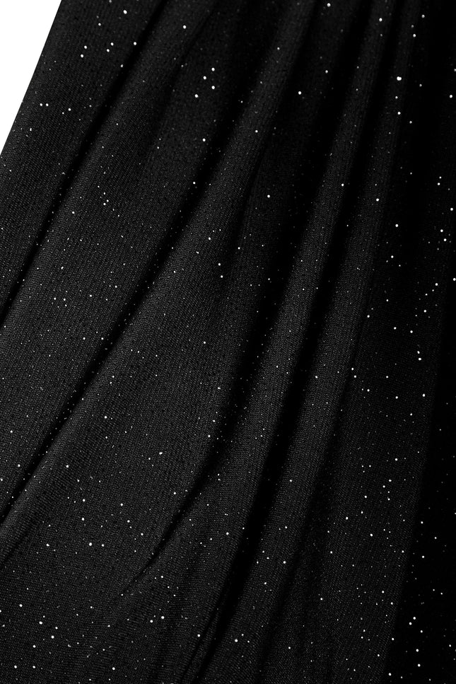 Sarvin | Clara Black Sparkly Maxi Dress