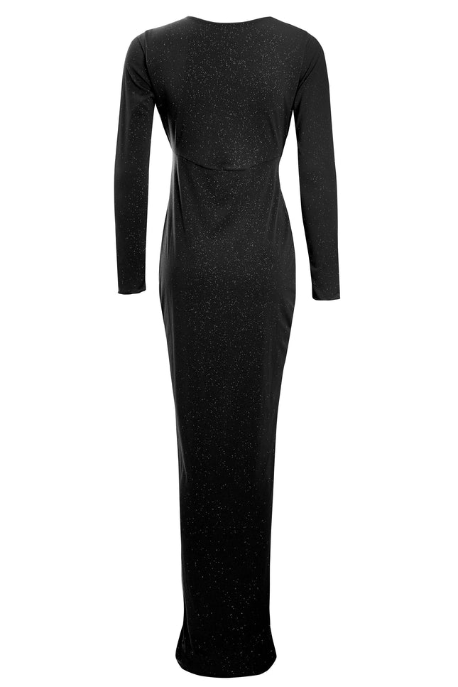 Sarvin | Clara Black Sparkly Maxi Dress