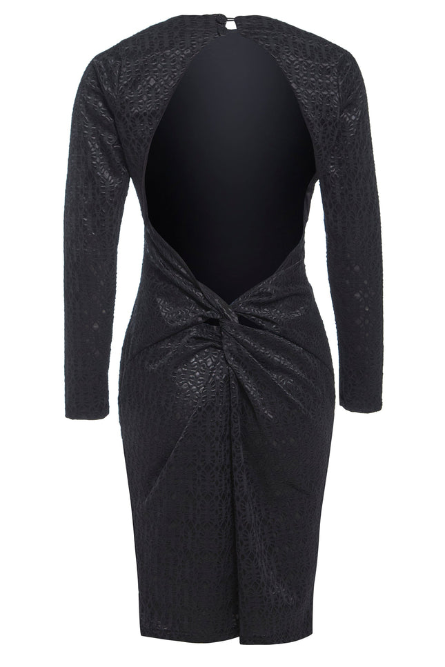 Sarvin | Morena Black Backless Black Dress