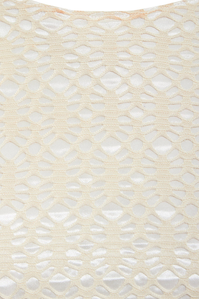 Sarvin | Morena Ivory Long Sleeve Backless Dress