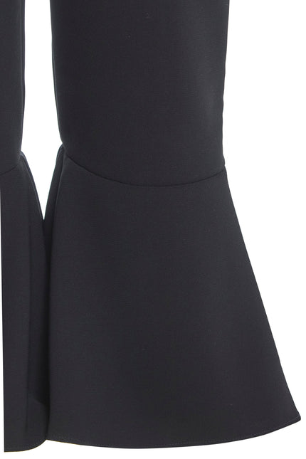 Sarvin | Ashlee Black Frill Hem Trousers