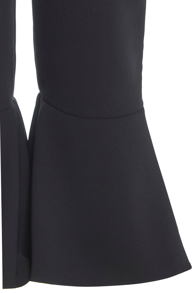 Sarvin | Ashlee Black Frill Hem Trousers