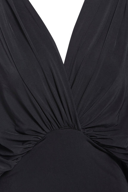 Sarvin | Lea Black Batwing Dress