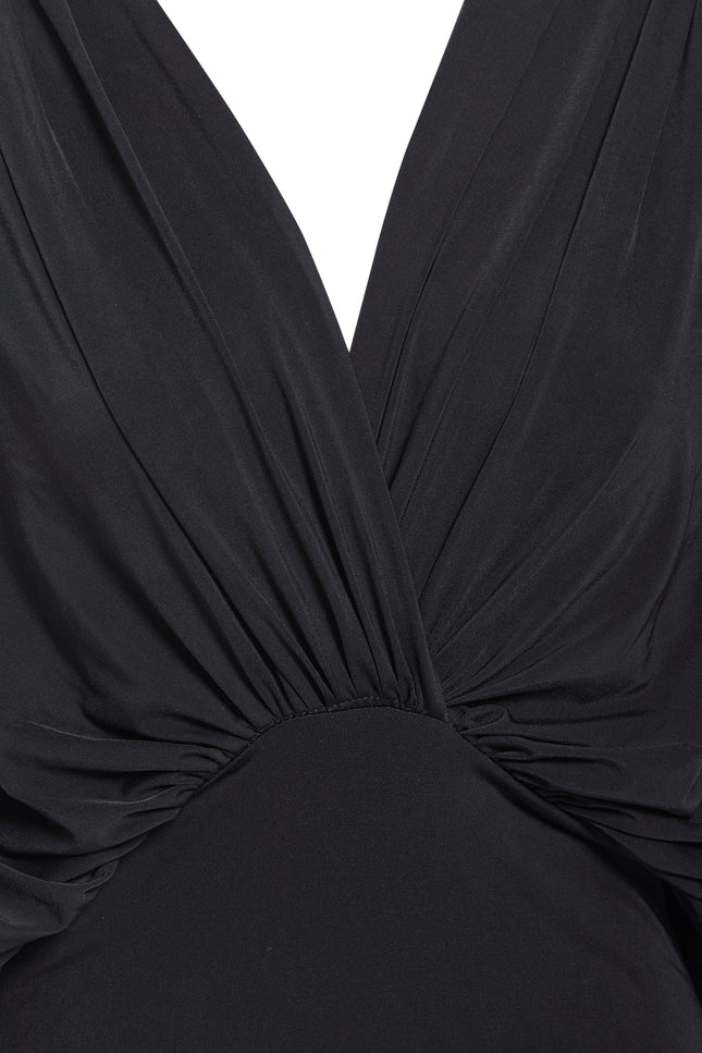 Sarvin | Lea Black Batwing Dress