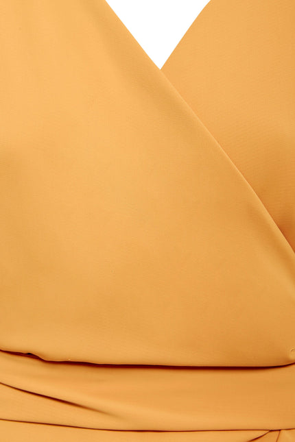 Sarvin | Sukienka maxi bursztynowa Amber