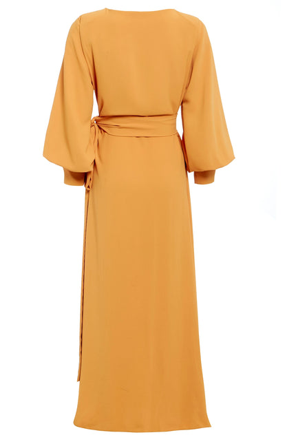 Sarvin | Sukienka maxi bursztynowa Amber