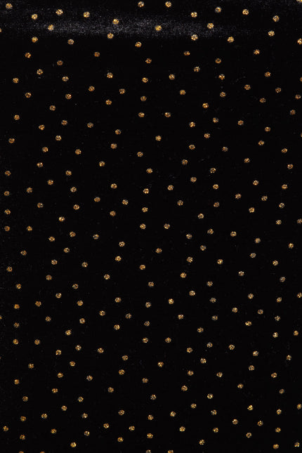 Sarvin | Sima Black Gold Polka Dot Dress