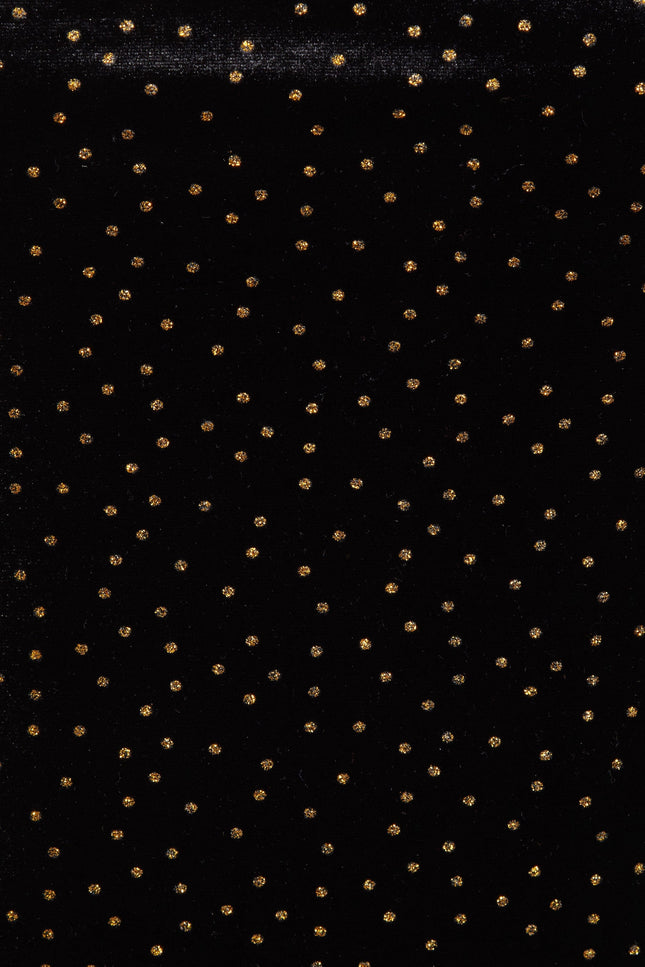 Sarvin | Sima Black Gold Polka Dot Dress