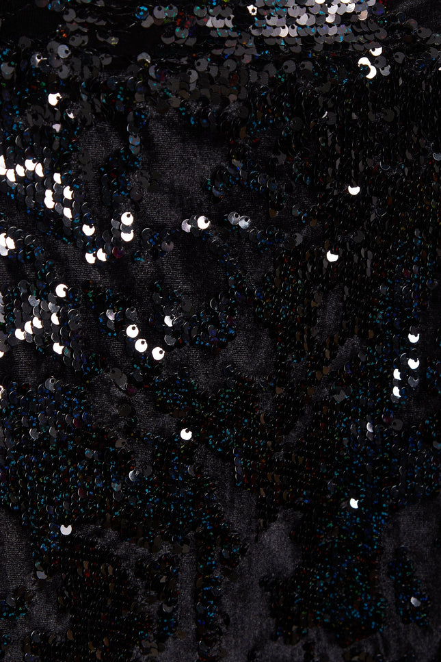 Sarvin | La Dolce Black Sequin Skirt