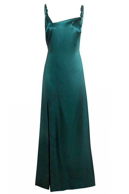 Sarvin | Roya Emerald Green Maxi Slip Dress