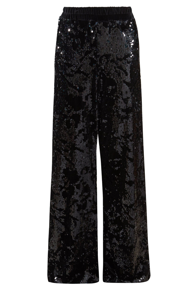 Sarvin | La Mia Sequin Flared Trousers