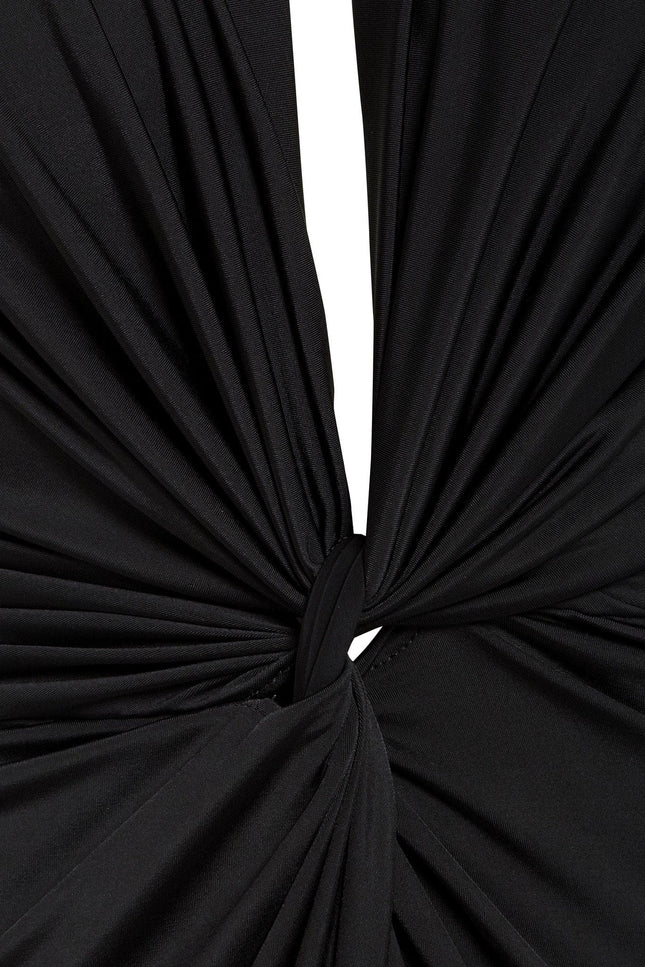 Sarvin | Bianca Black Twist Front Dress