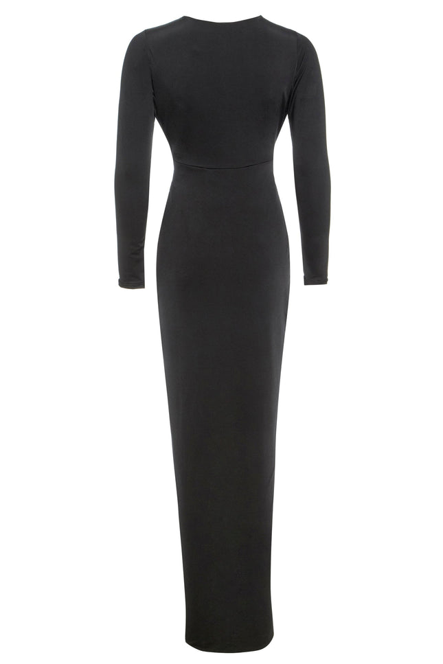 Sarvin | Bianca Black Twist Front Dress