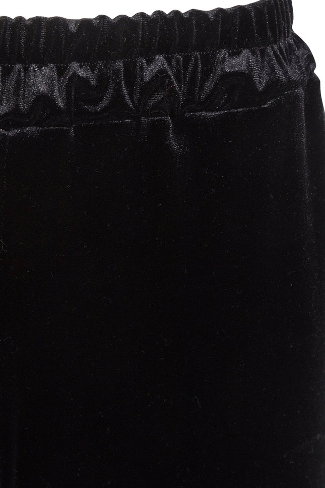 Sarvin | Raven Wide Leg Velvet Trousers
