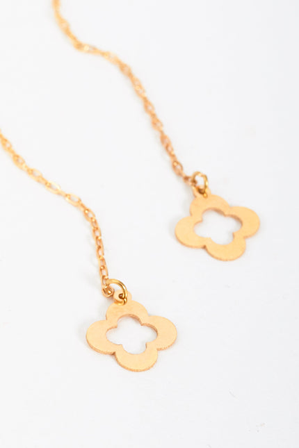 Sarvin | Clover Drop Earrings Gold