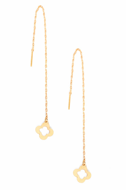 Sarvin | Clover Drop Earrings Gold