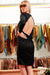 Sarvin | Morena Black Backless Black Dress