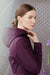 Hooded Waterproof Long Purple Coat for Women