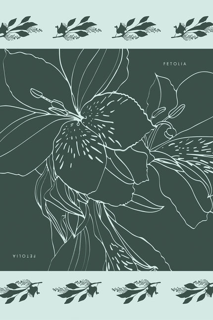 Fetolia | The Magnificent Alstroemeria – Green Smoke Scarf
