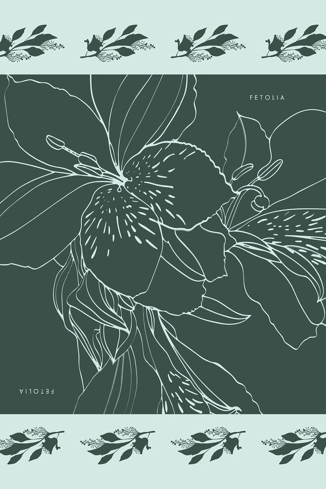 Fetolia | The Magnificent Alstroemeria – Green Smoke Scarf
