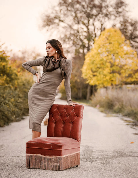 Fetolia | Animal Print – Brown Chocco Scarf