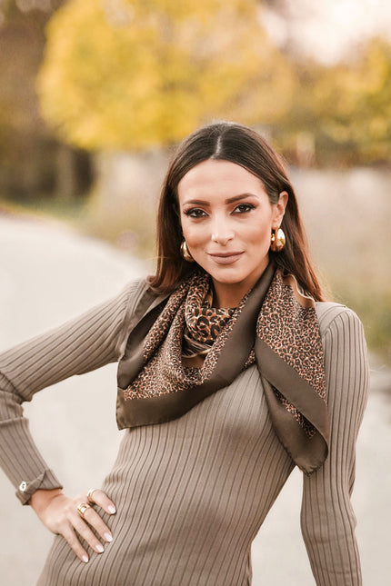 Fetolia | Animal Print – Brown Chocco Scarf