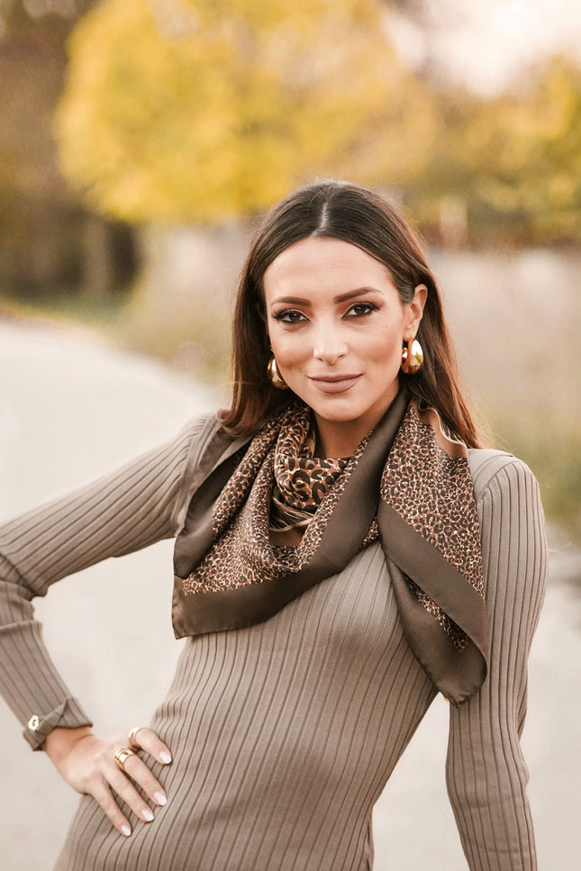 Fetolia | Animal Print – Brown Chocco Scarf