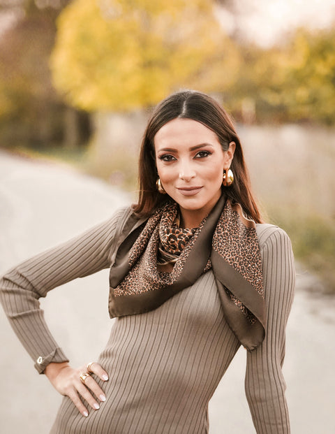 Fetolia | Animal Print – Brown Chocco Scarf