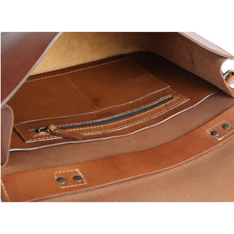 The Dust Company | Leather Briefcase Brown