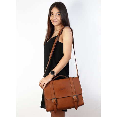The Dust Company | Leather Briefcase Brown Mod 125