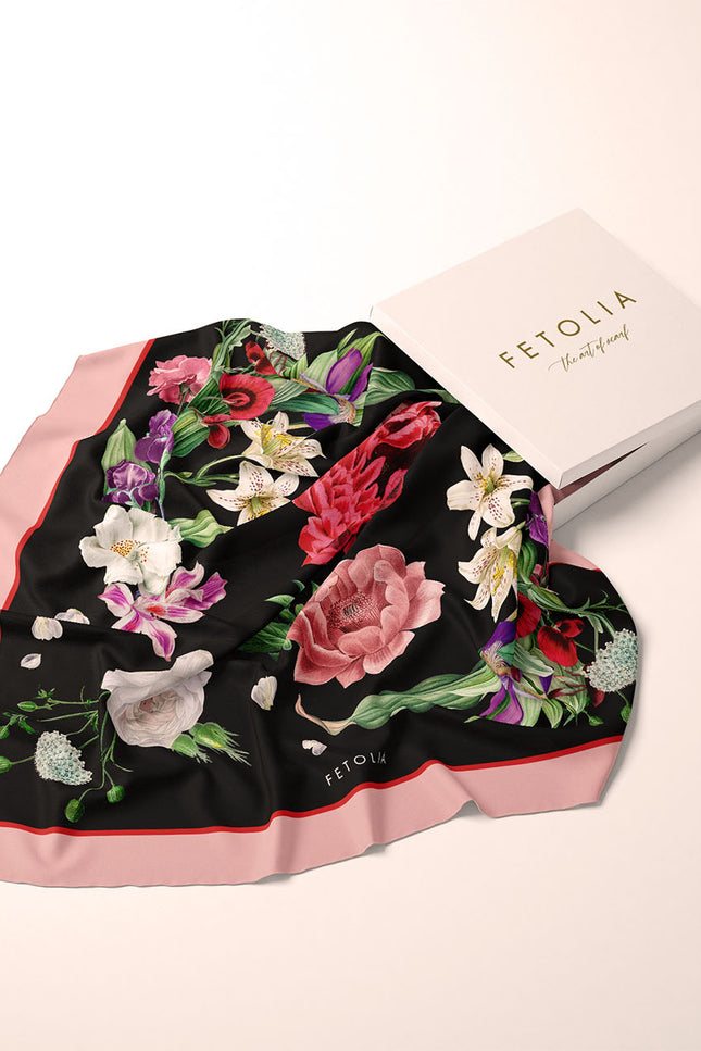 Fetolia | Secret Garden – Black Pink Scarf