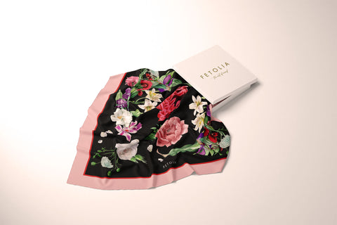 Fetolia | Secret Garden – Black Pink Scarf