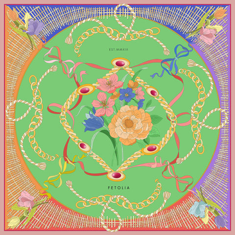 Fetolia | The Four Seasons – Pink Green Scarf