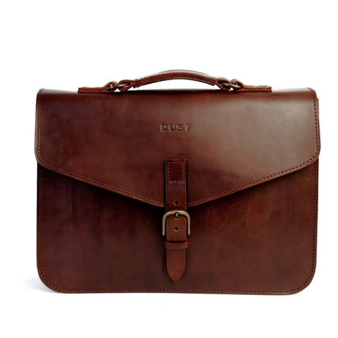 The Dust Company | Leather Briefcase Vintage Havana