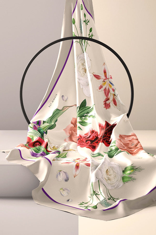 Fetolia | Secret Garden – Grey Purple Scarf
