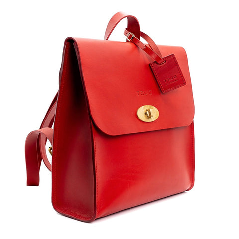 The Dust Company | Leather Backpack Red Artist Collection
