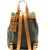 The Dust Company | Backpack In Cotton Green & Cuoio