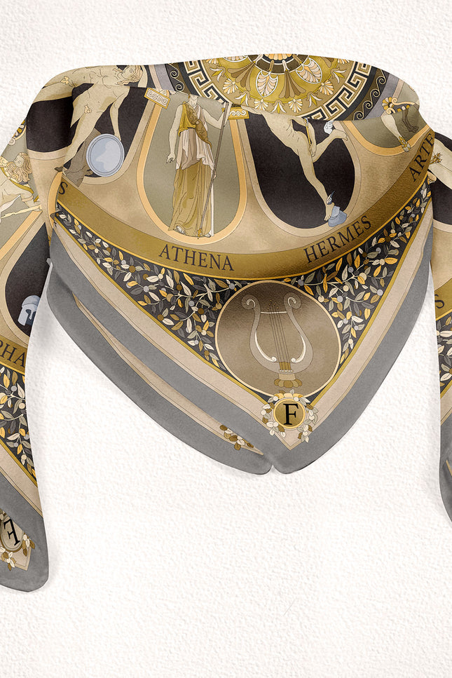 Fetolia | The Olympian Gods – Grey Beige Scarf