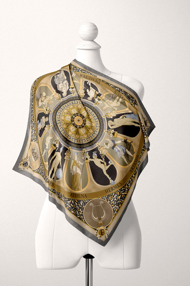 Fetolia | The Olympian Gods – Grey Beige Scarf