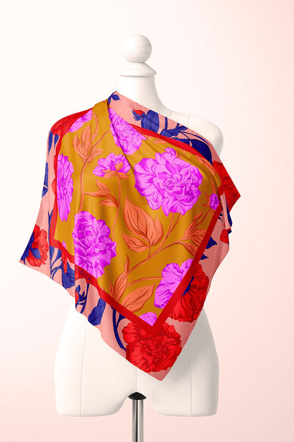 Fetolia | Paeonia Blossoms – Dusty Pink Khaki Scarf