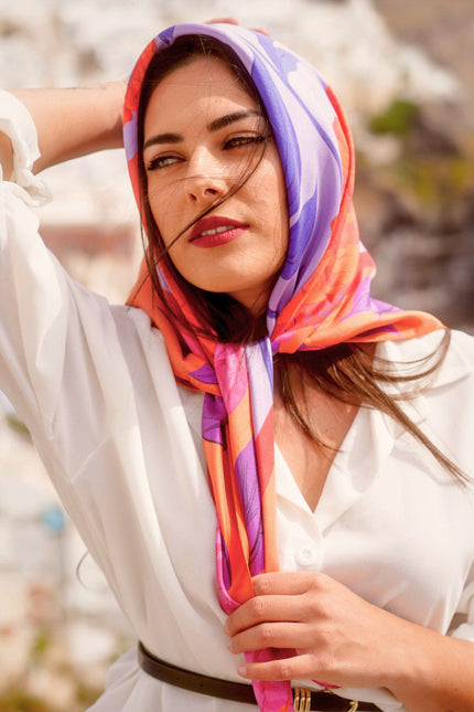 Fetolia | Paeonia Blossoms – Salmon Lilac Scarf