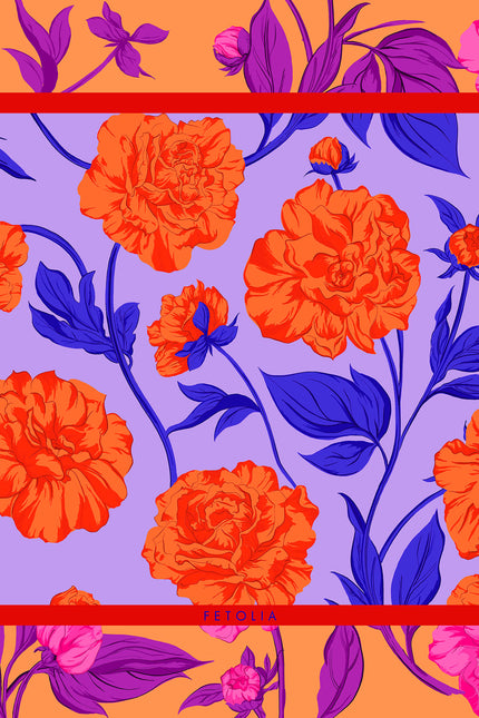 Fetolia | Paeonia Blossoms – Salmon Lilac Scarf