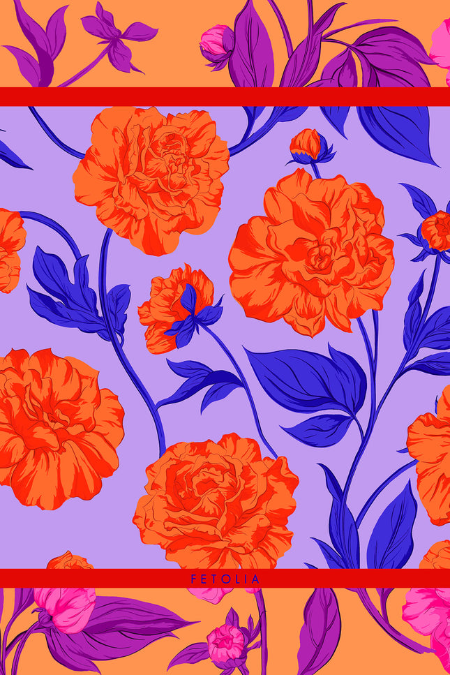 Fetolia | Paeonia Blossoms – Salmon Lilac Scarf