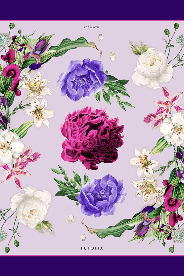 Fetolia | Secret Garden – Blue Pink Scarf