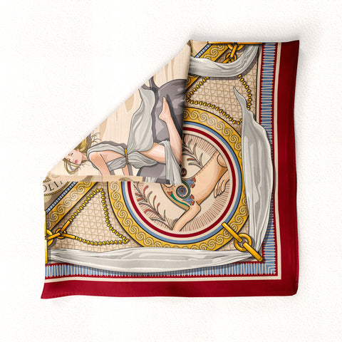 Fetolia | The Abduction of Europa – Bordeaux Beige Scarf