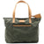 The Dust Company | Mod 230 Fabric Green & Vegetable Tanned Leather Tote