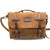 The Dust Company Leather Vintage Messenger In Heritage Brown