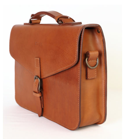 The Dust Company | Leather Briefcase Brown